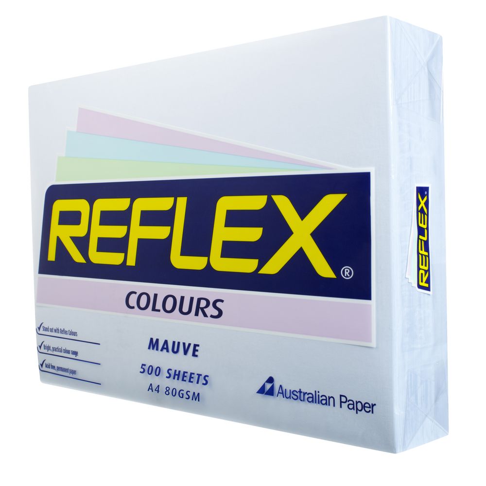 Reflex Colours 80gsm A4 Copy Paper Mauve 500 Sheets