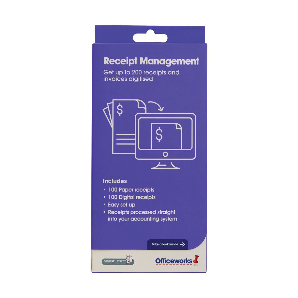 Receipt Management 100 Physical and 100 Digital Receipts