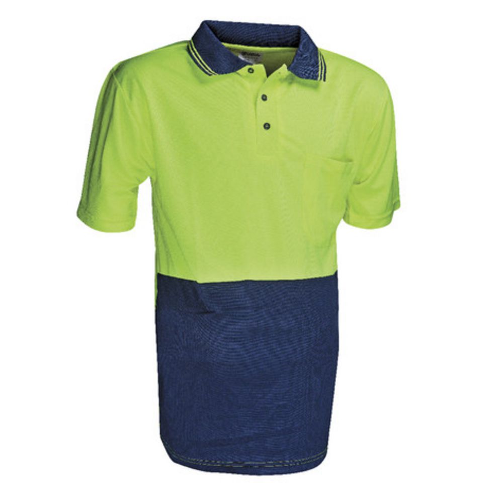 Unisafe High Visibility Polo Shirt XXL Yellow and Navy