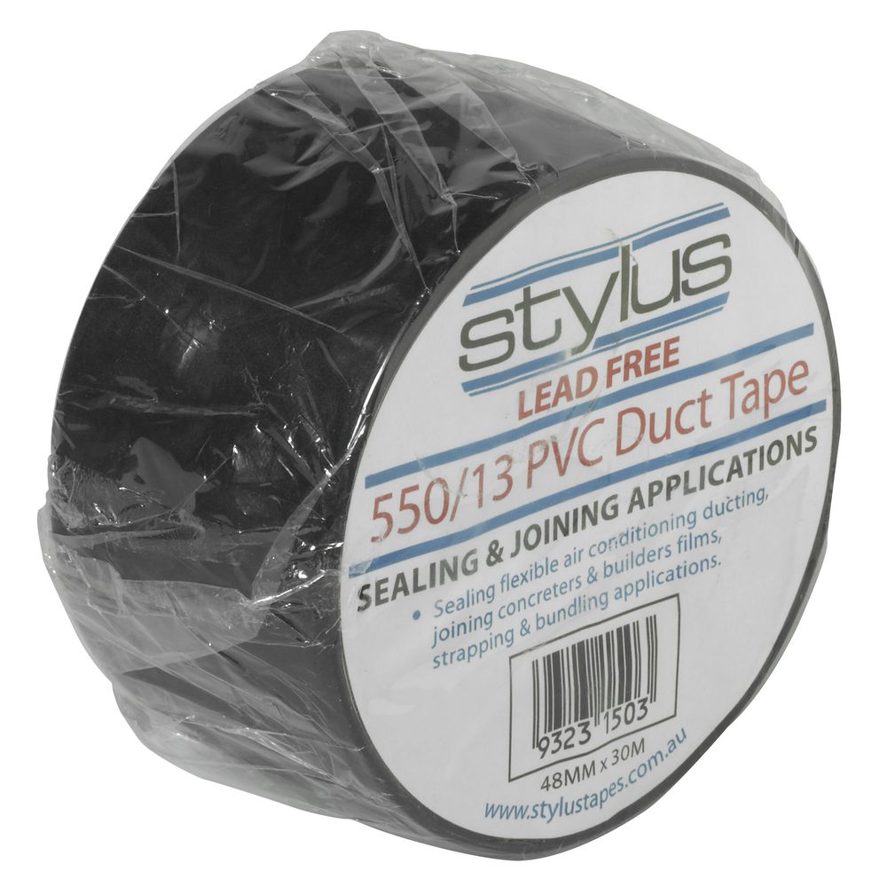 Stylus PVC Duct Tape 48mm x 30m Black