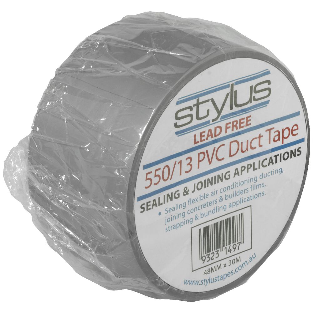 Stylus PVC Duct Tape 48mm x 30m Silver