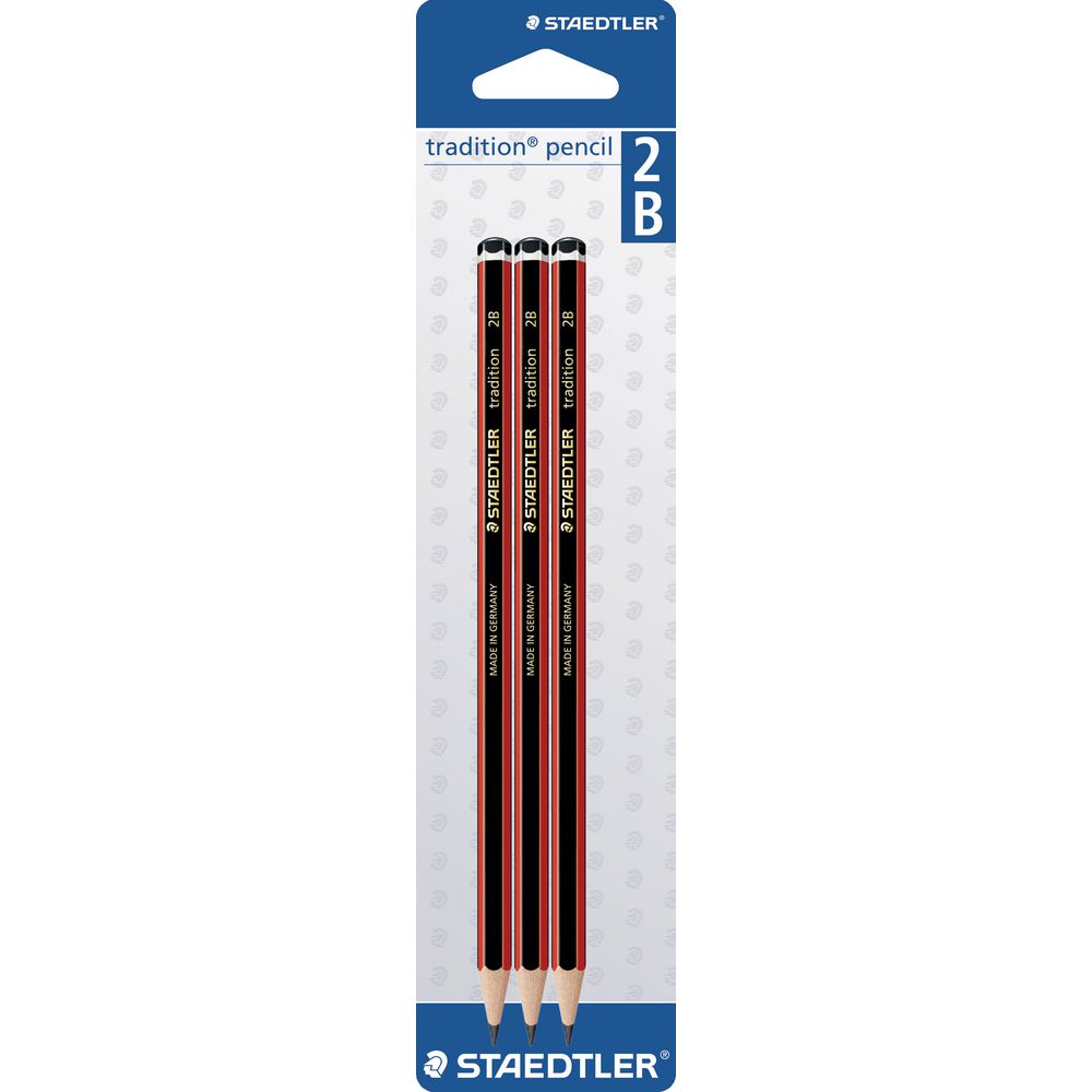 Staedtler Tradition Pencils 2B 3 Pack