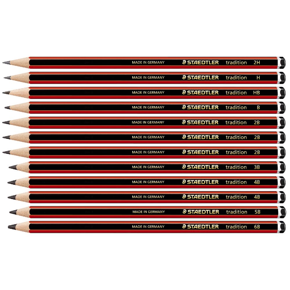 Staedtler Tradition Graphite Pencils Assorted Grades 12 Pack
