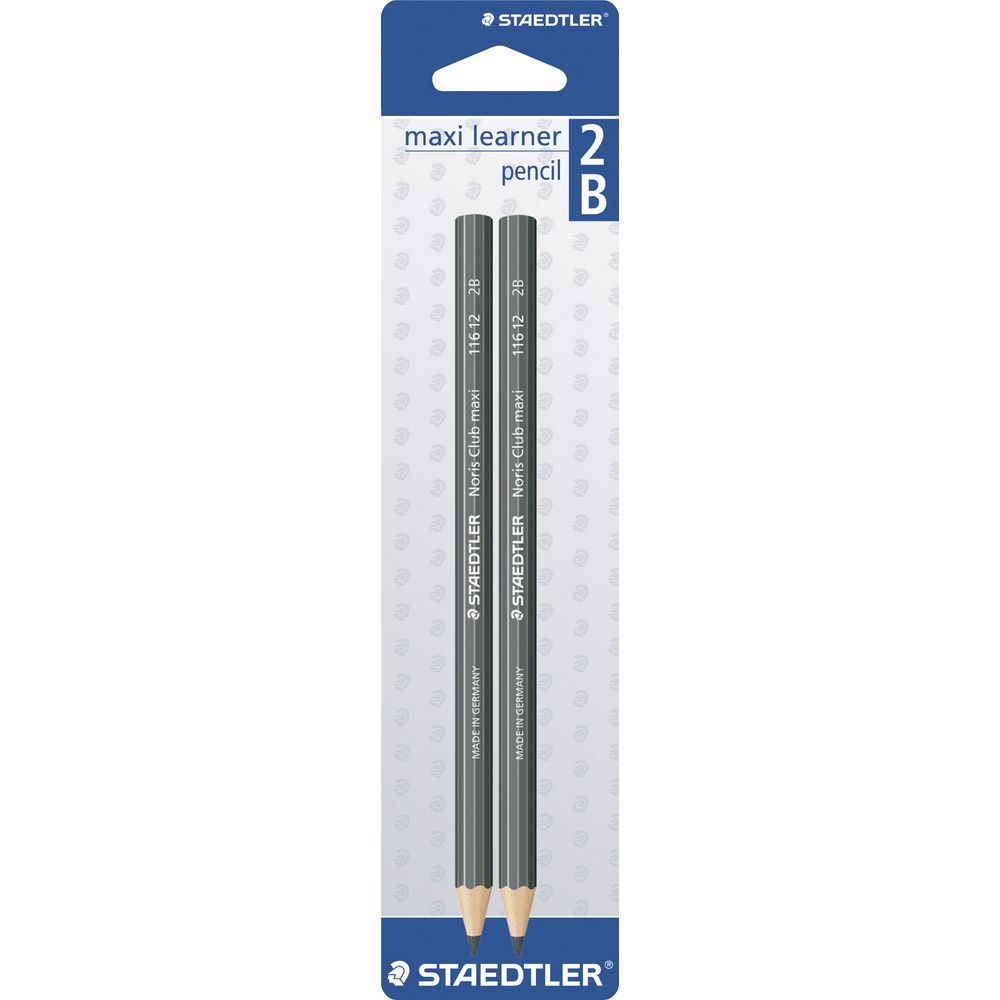 Staedtler Noris Club Maxi Graphite Pencil 2B 2 Pack