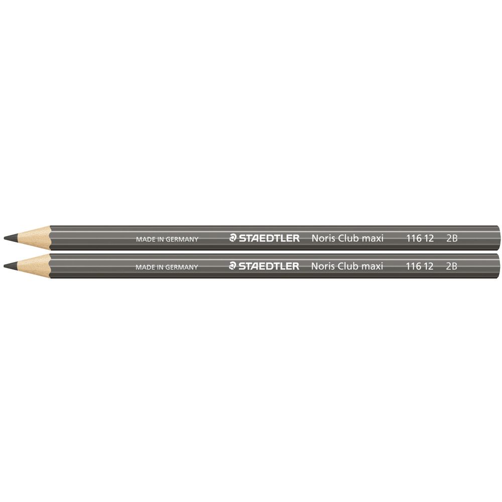 Staedtler Noris Club Maxi Graphite Pencil 2B 2 Pack