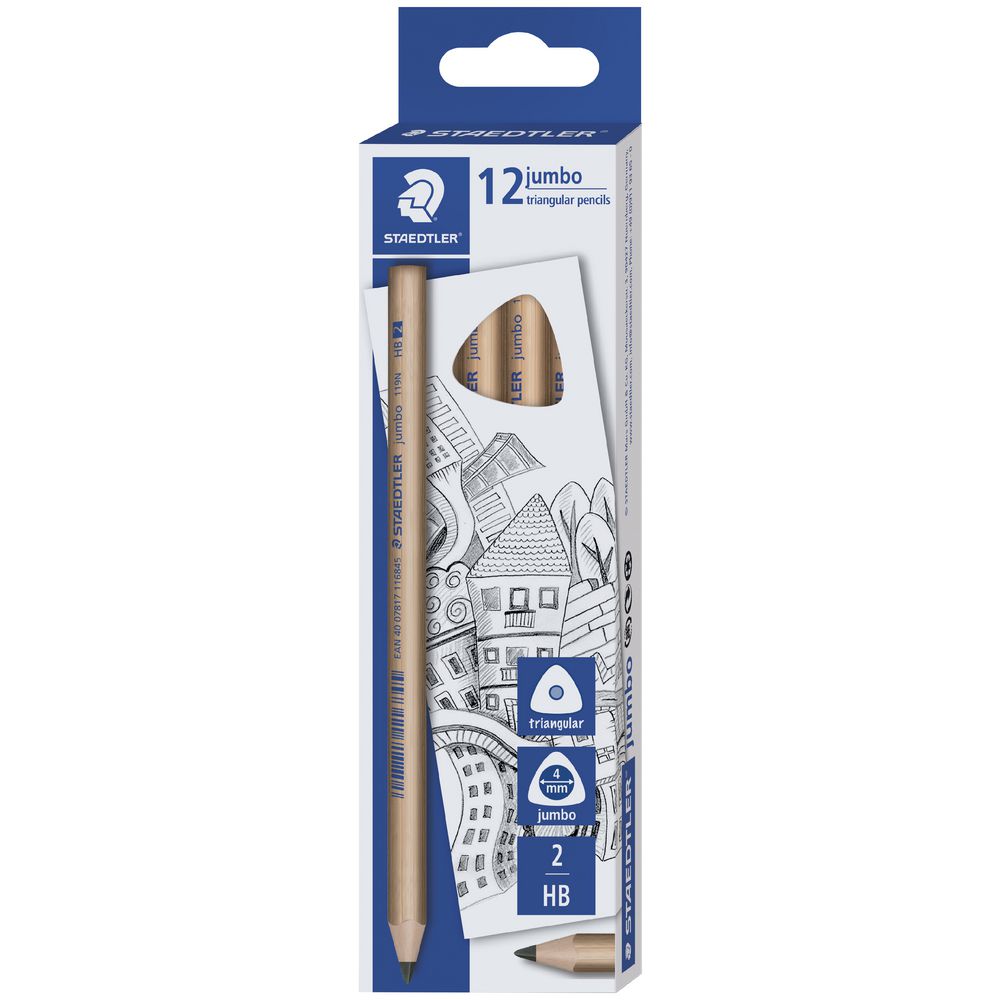 Staedtler Natural Jumbo Triangular Pencil HB