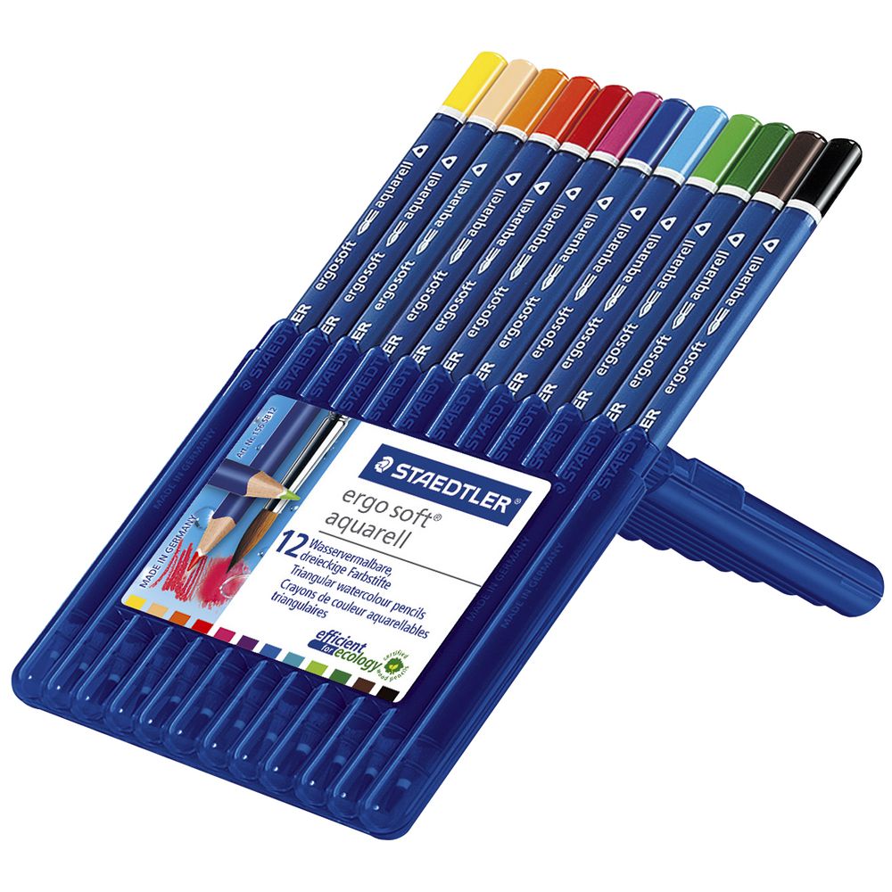Staedtler Ergo Soft Aquarell Watercolour Pencils 12 Pack