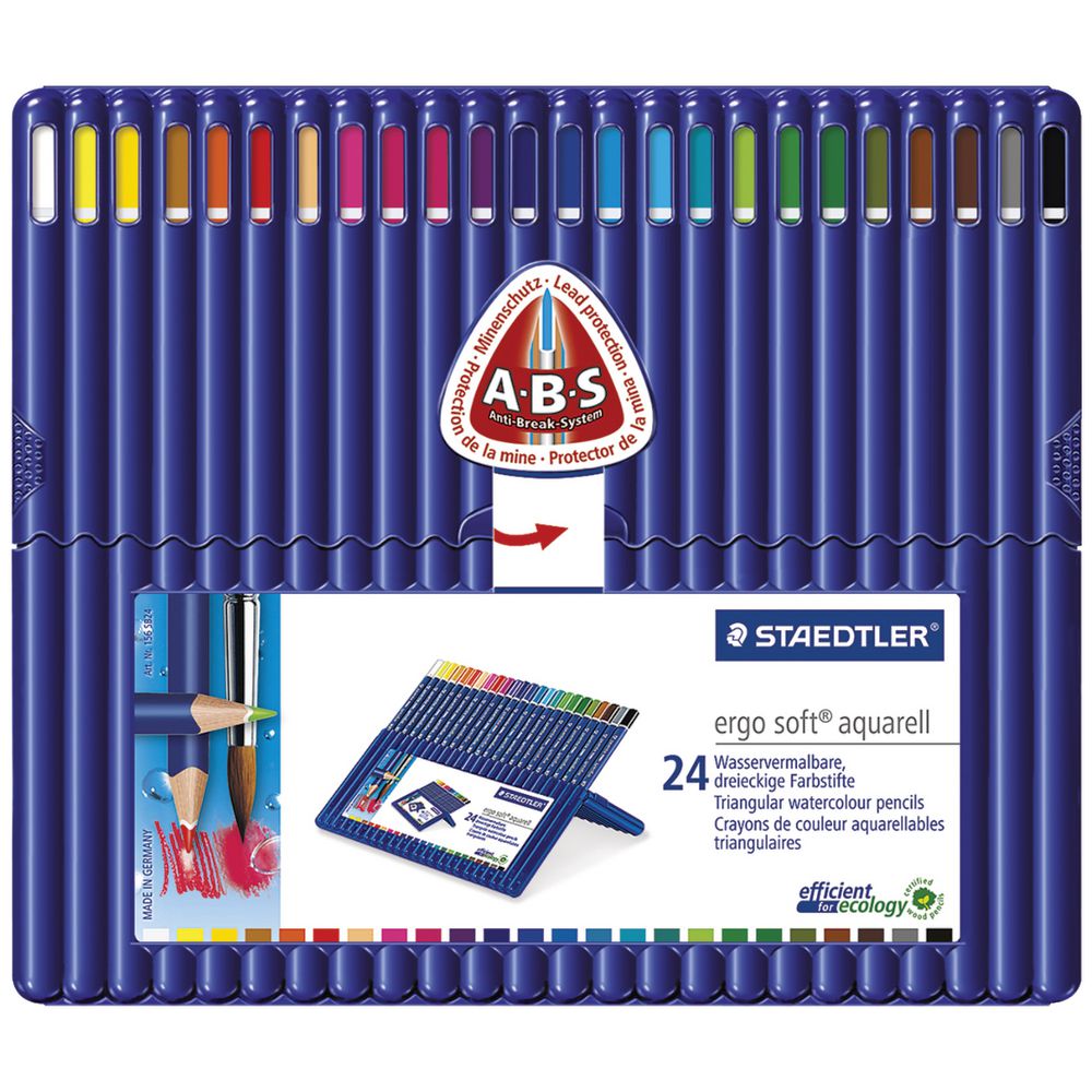 Staedtler Ergo Soft Aquarell Watercolour Pencils 24 Pack