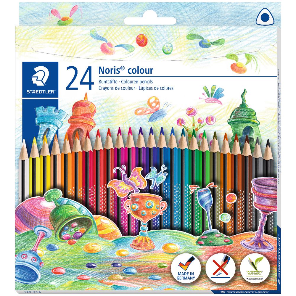 Staedtler Triangular Coloured Pencils 24 Pack
