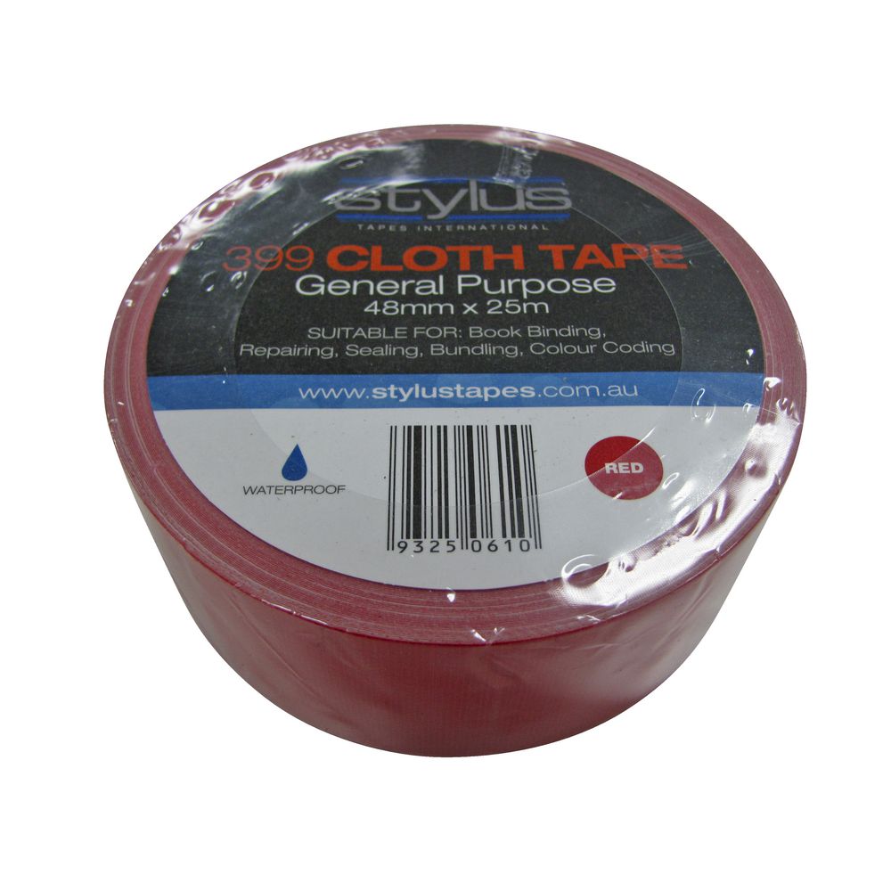 Stylus Cloth Tape 48mm x 25m Red