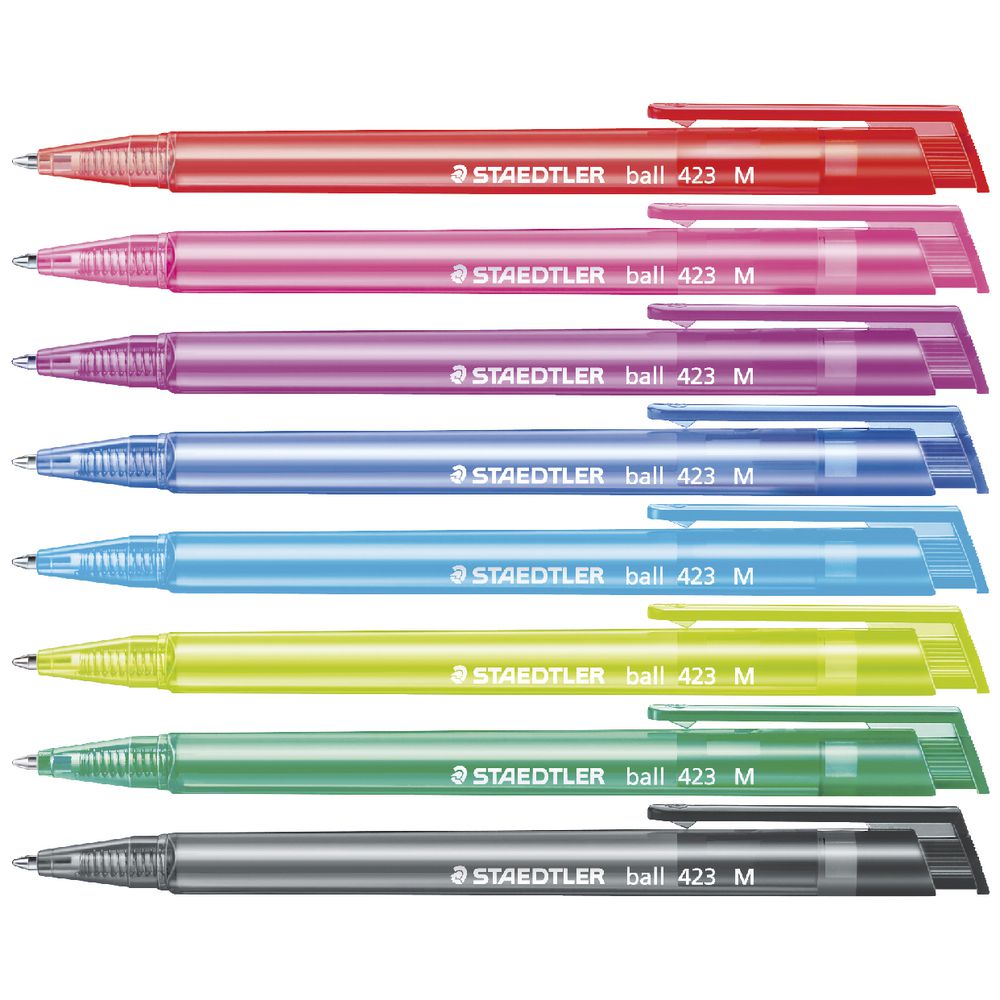 Staedtler Stick 432 Ice Ballpoint Pens Assorted 8 Pack
