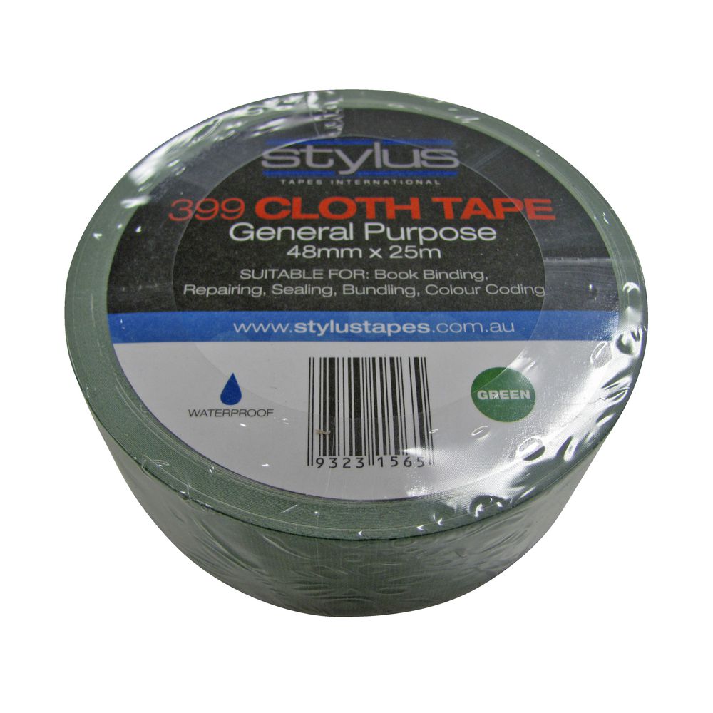Stylus Cloth Tape 48mm x 25m Green