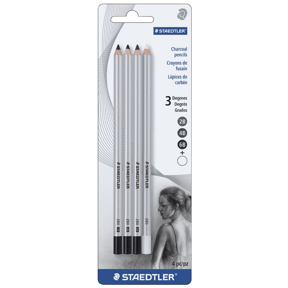 Staedtler Charcoal Pencils 4 Pack