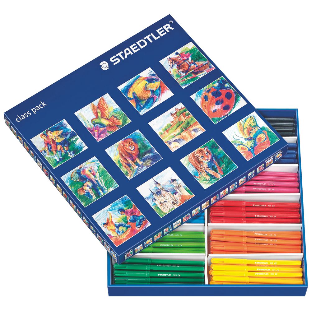 Staedtler Noris Club Fibre-Tip Pens Assorted 144 Class Pack