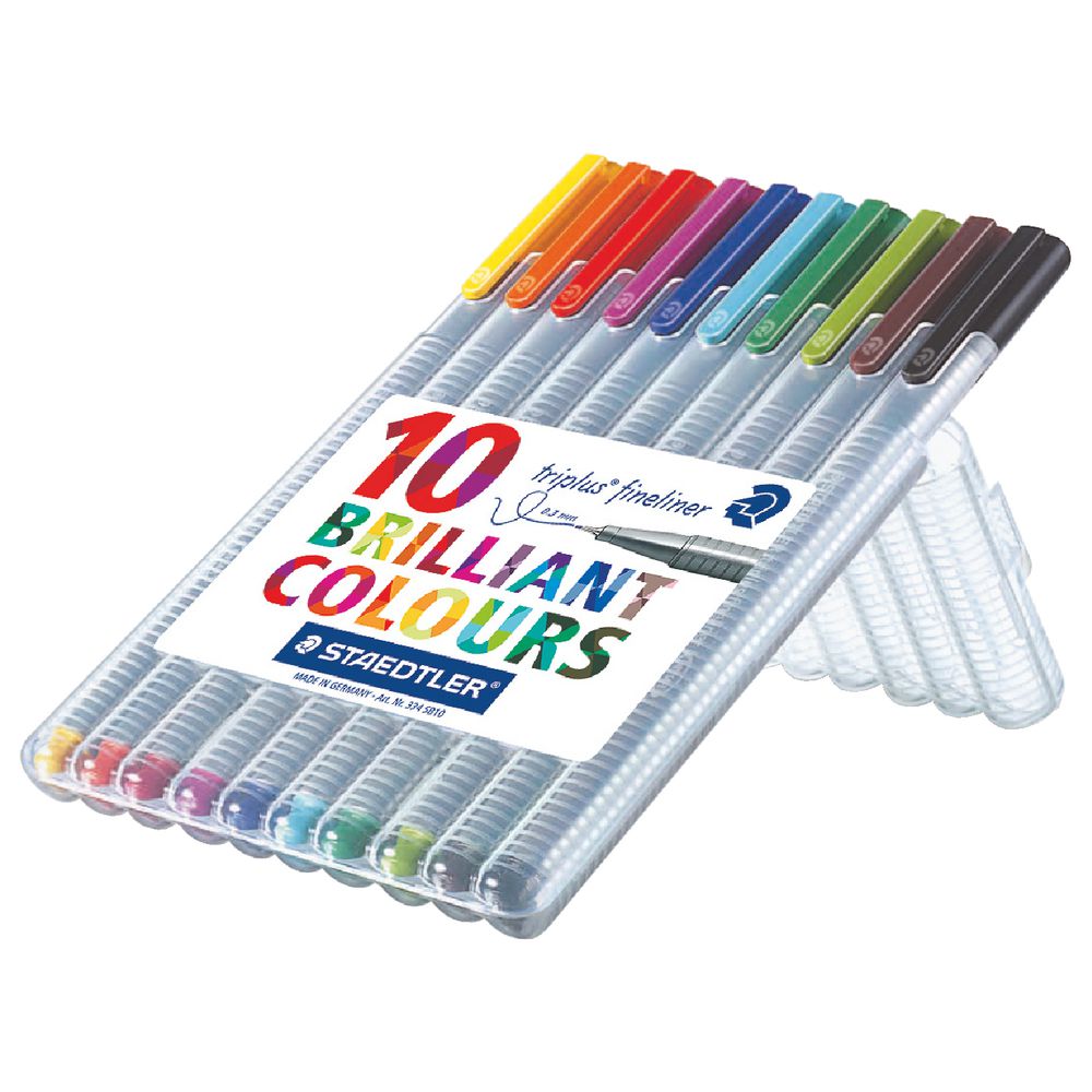 Staedtler Triplus 0.3mm Fineliners 334 Assorted 10 Pack