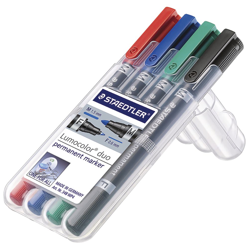 3 x STAEDTLER LUMOCOLOR PERMANENT MARKERS PENS Various colours and line widths.
