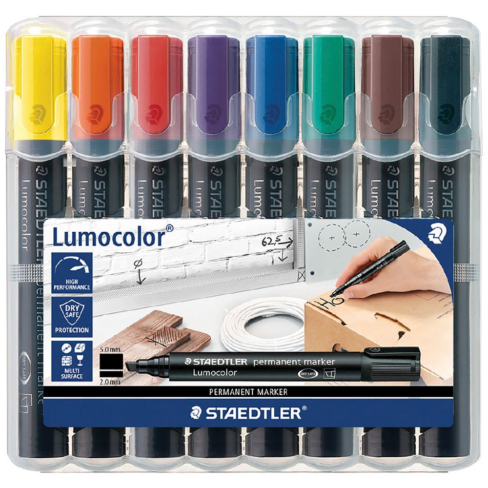 Staedtler 350 Permanent Markers Assorted 8 Pack