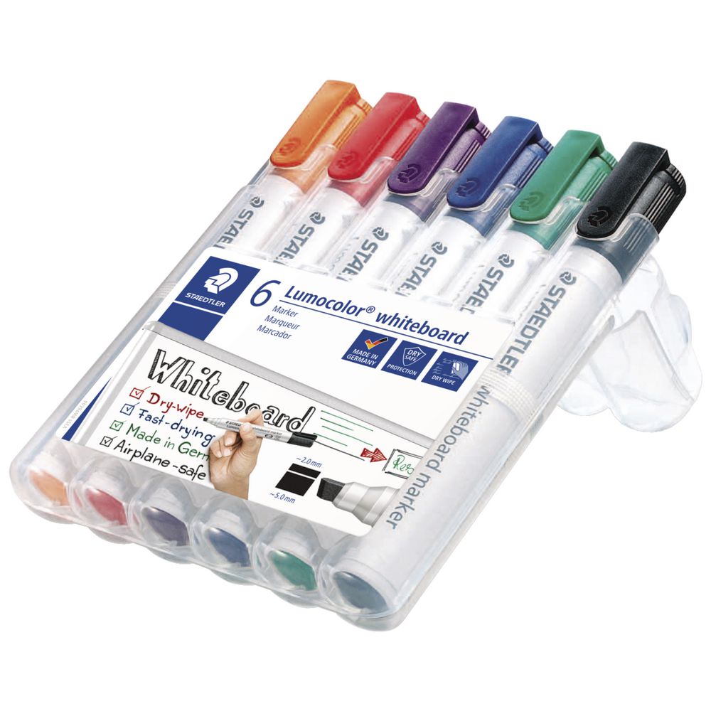 Staedtler Lumocolor 351 Whiteboard Marker Assorted 6 Pack