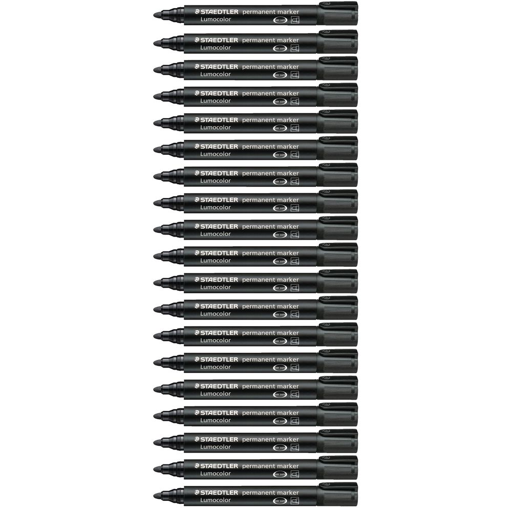 Staedtler 352 Permanent Markers Black 19 Pack