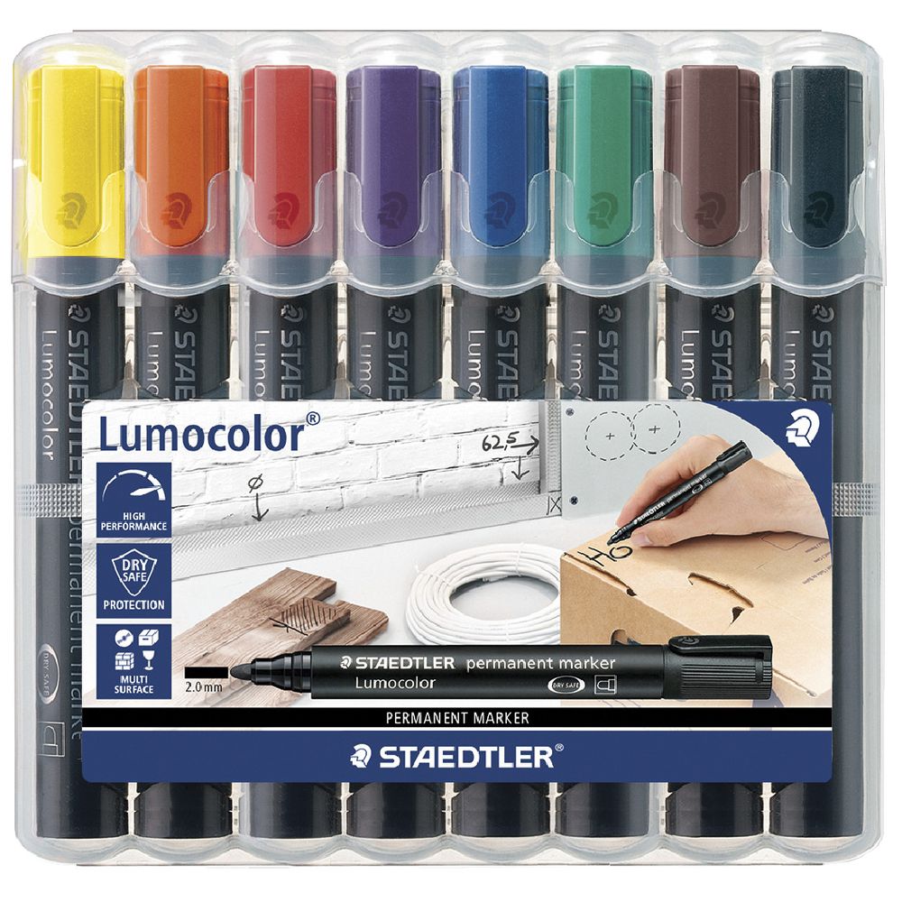 Staedtler 352 Permanent Markers Assorted 8 Pack
