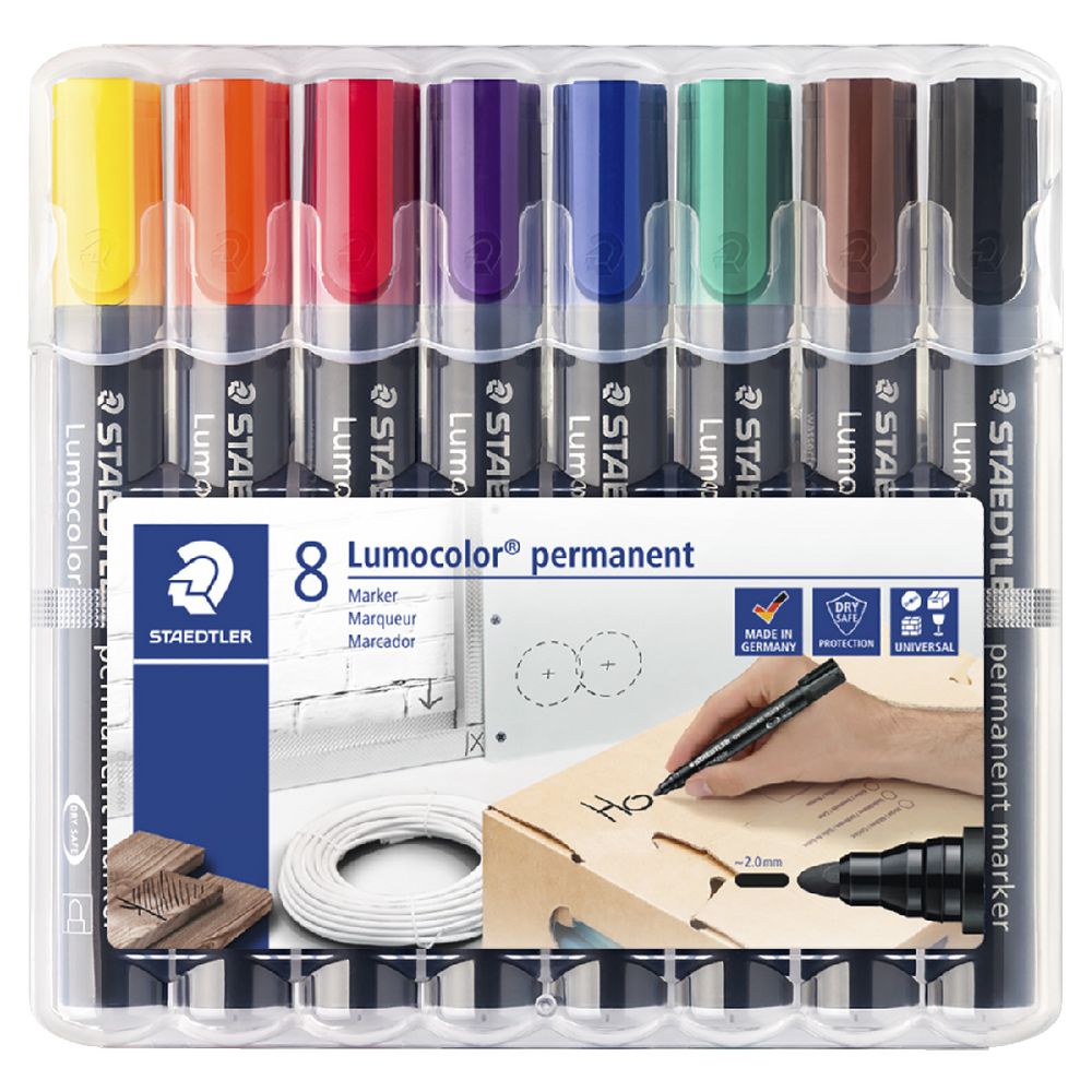 Staedtler 352 Permanent Markers Assorted 8 Pack