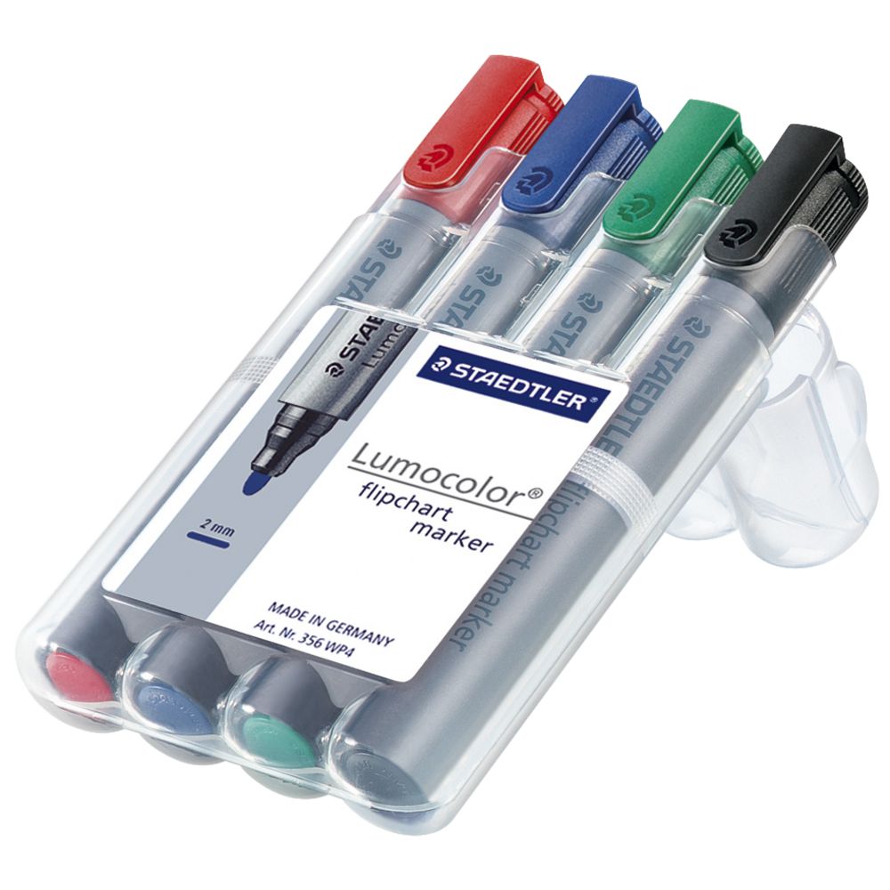 Staedtler Flipchart Marker 356 Assorted 4 Pack