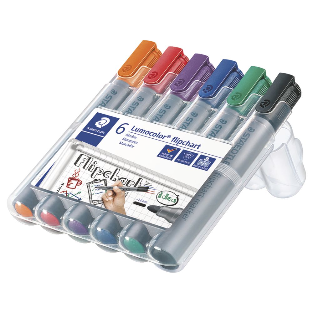 Staedtler Flipchart Marker 356 Assorted 6 Pack