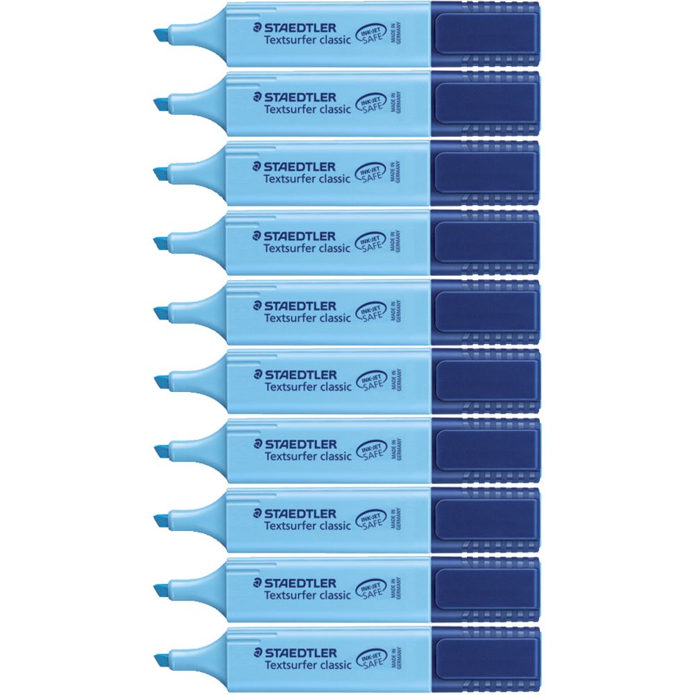 Staedtler Textsurfer Classic Highlighters Blue 10 Pack