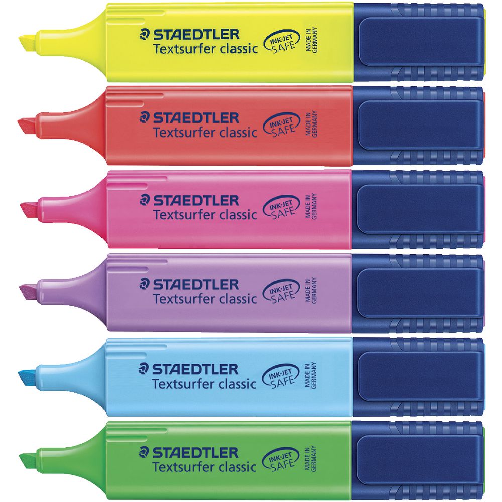 Staedtler Textsurfer Classic Highlighters Assorted 6 Pack