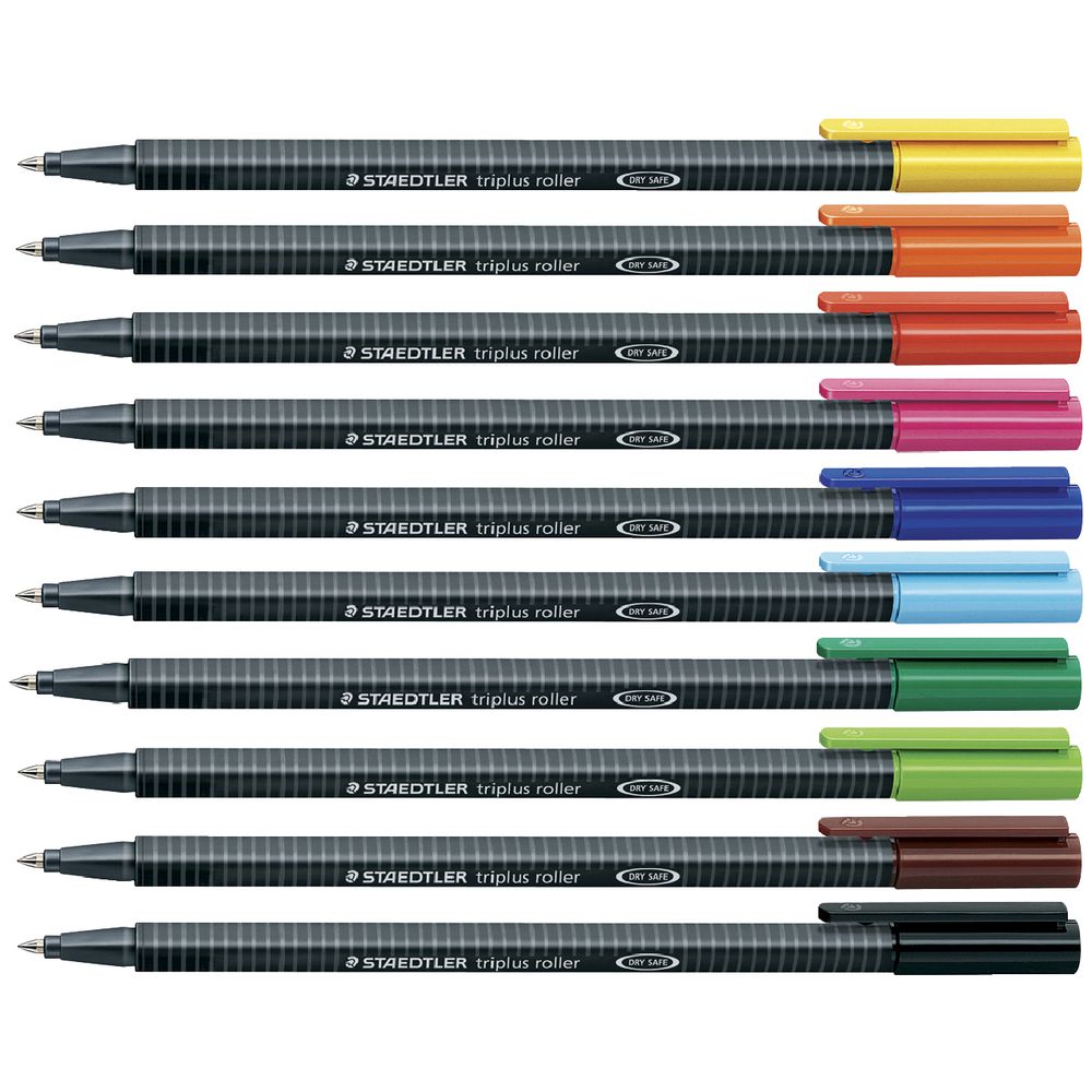 Staedtler Triplus Rollerball Pens Assorted 10 Pack