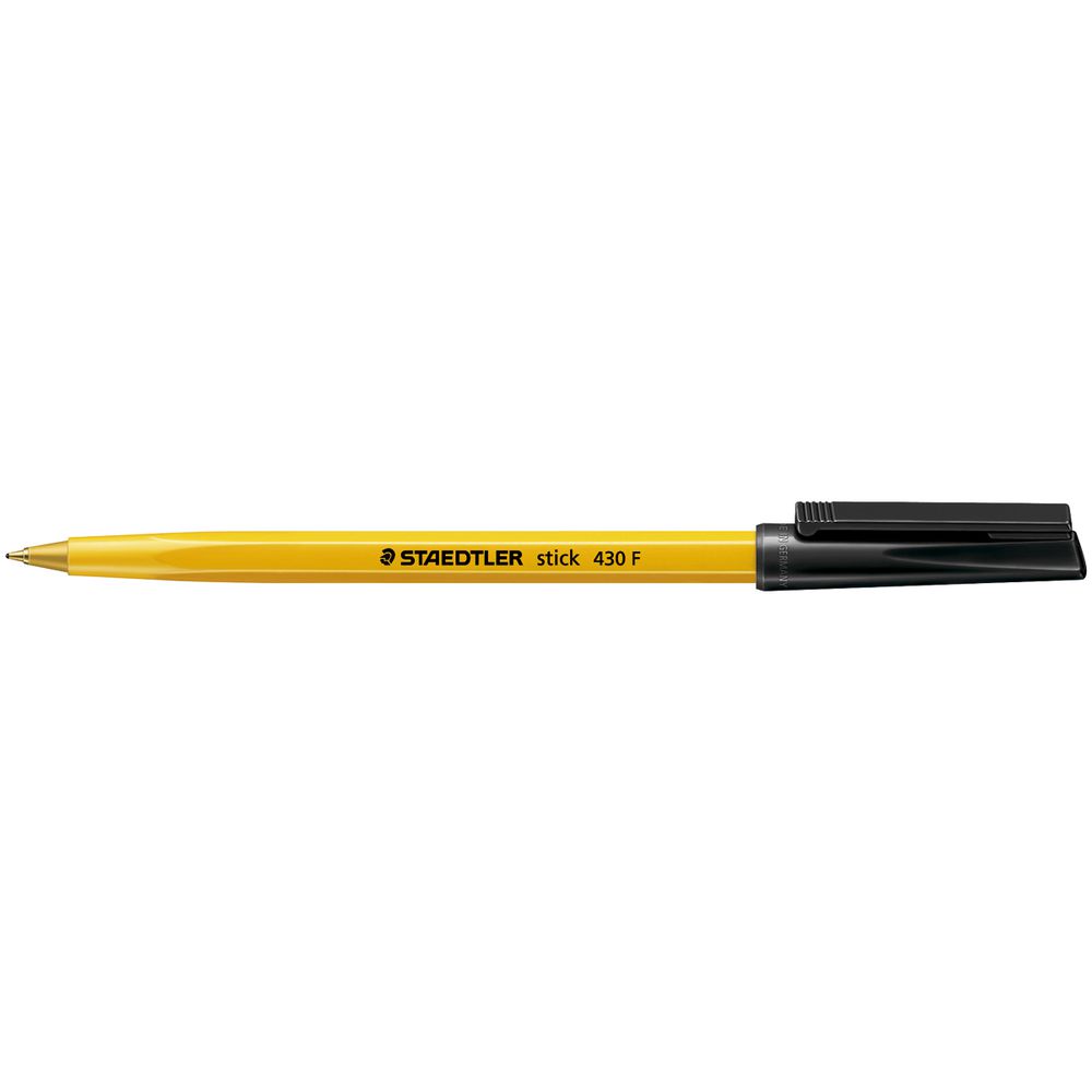 Staedtler Stick 430 Fine Ballpoint Pens Black 10 Pack