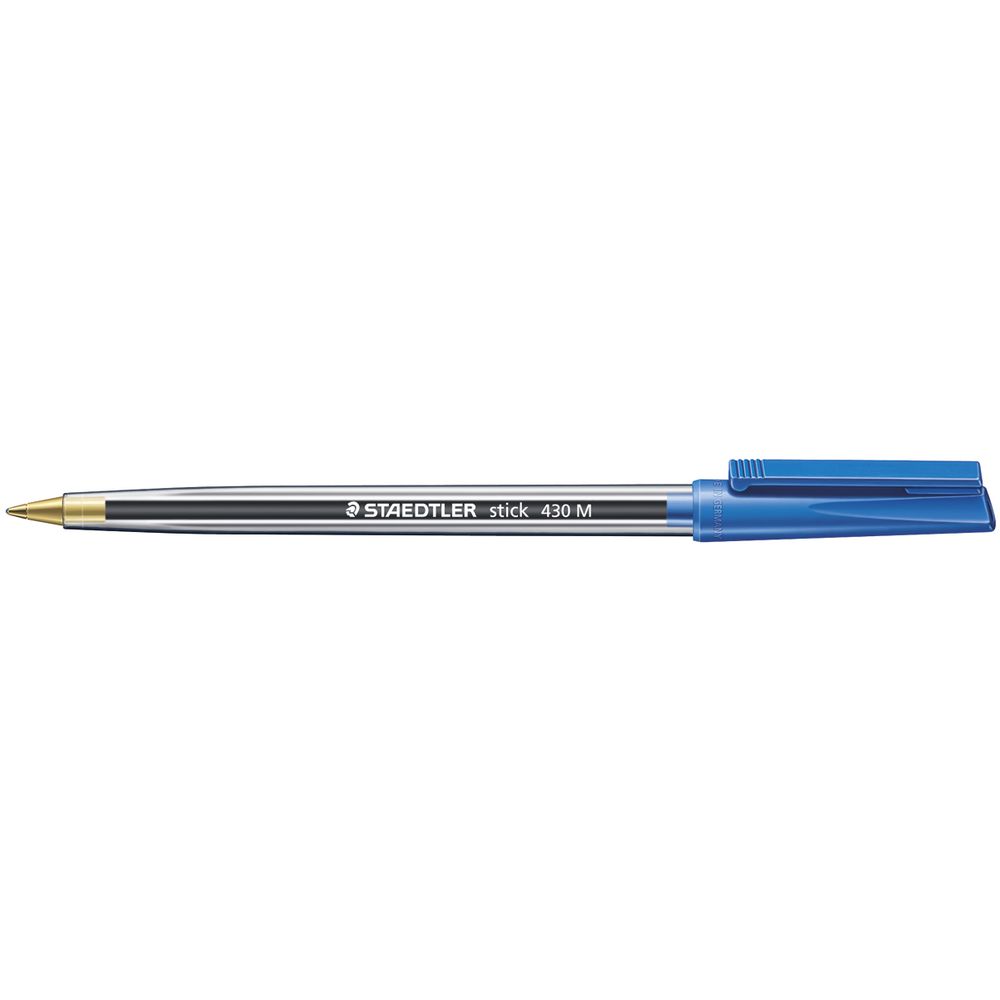 Staedtler Stick 430 Medium Ballpoint Pen Blue 10 Pack