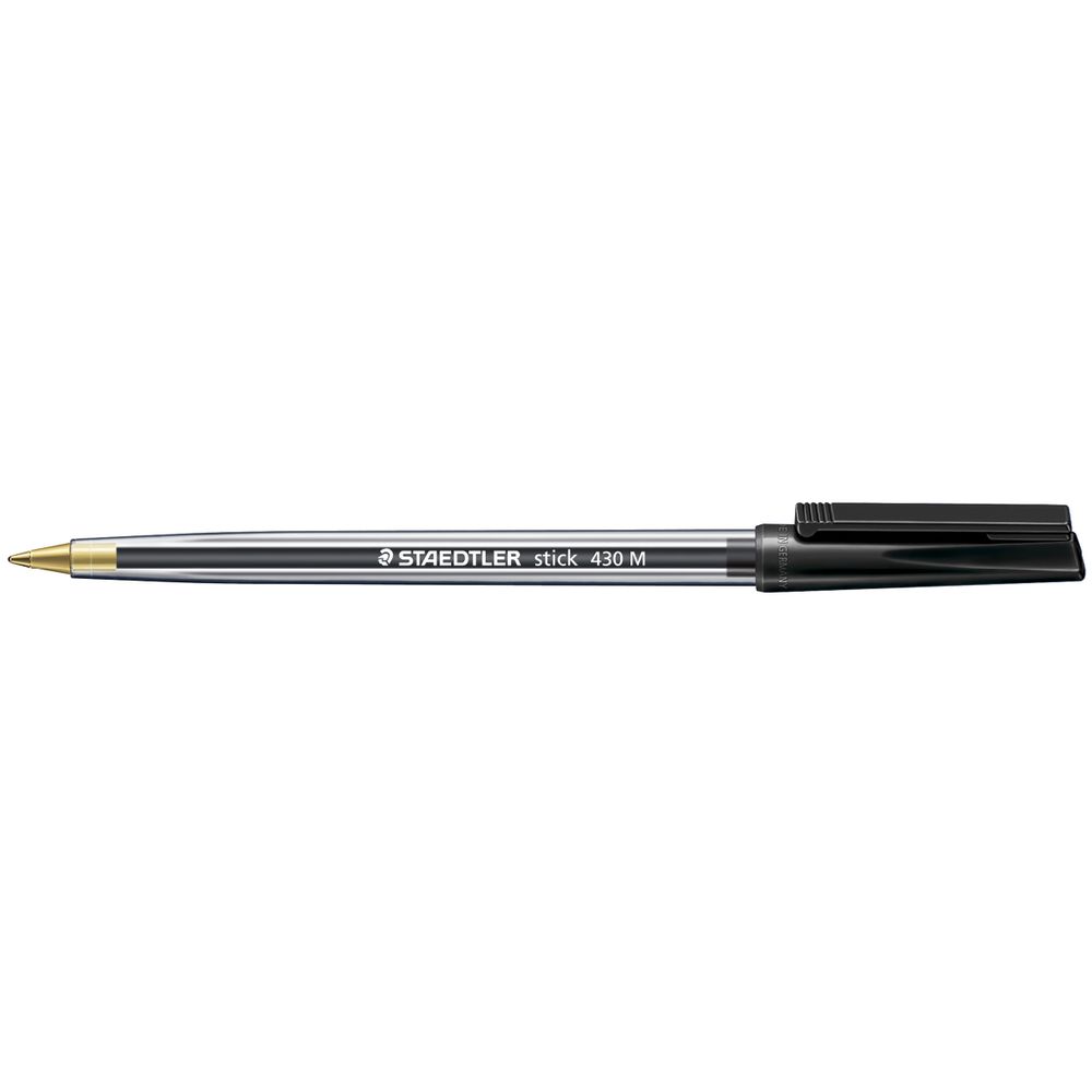 Staedtler Stick 430 Medium Ballpoint Pens Black 10 Pack
