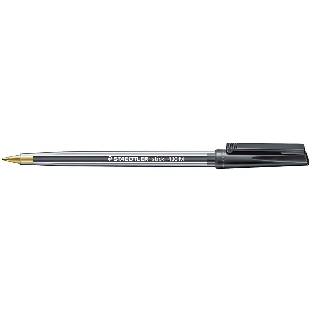 Staedtler Stick 430 Medium Ballpoint Pens Black 5 Pack