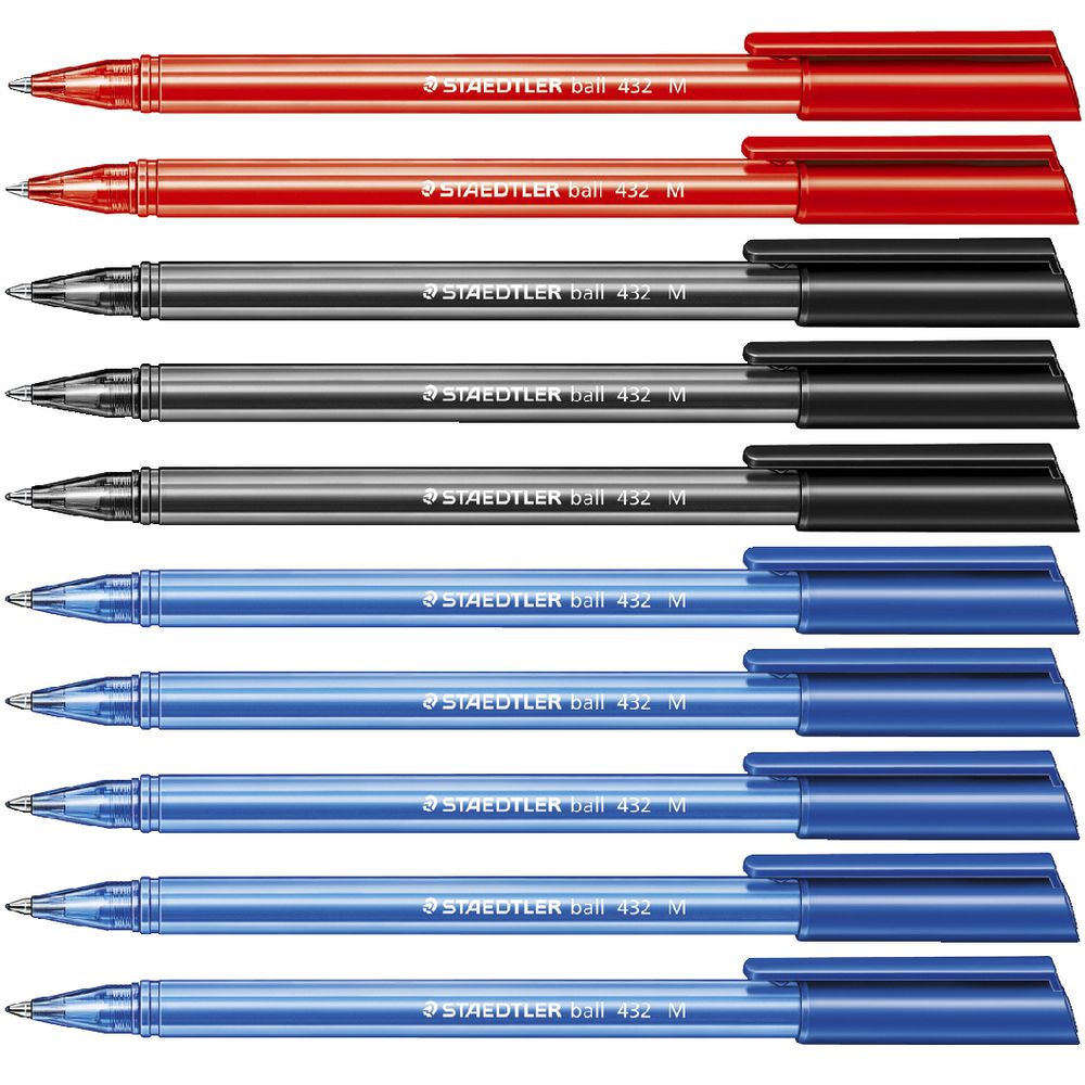 Staedtler 432 Ice Ballpoint Pens Assorted 10 Pack