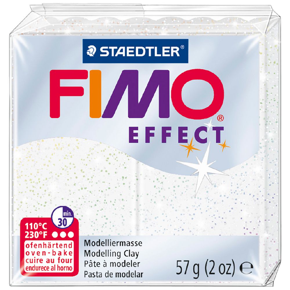 Staedtler FIMO Effect Modelling Clay Glitter White 57g