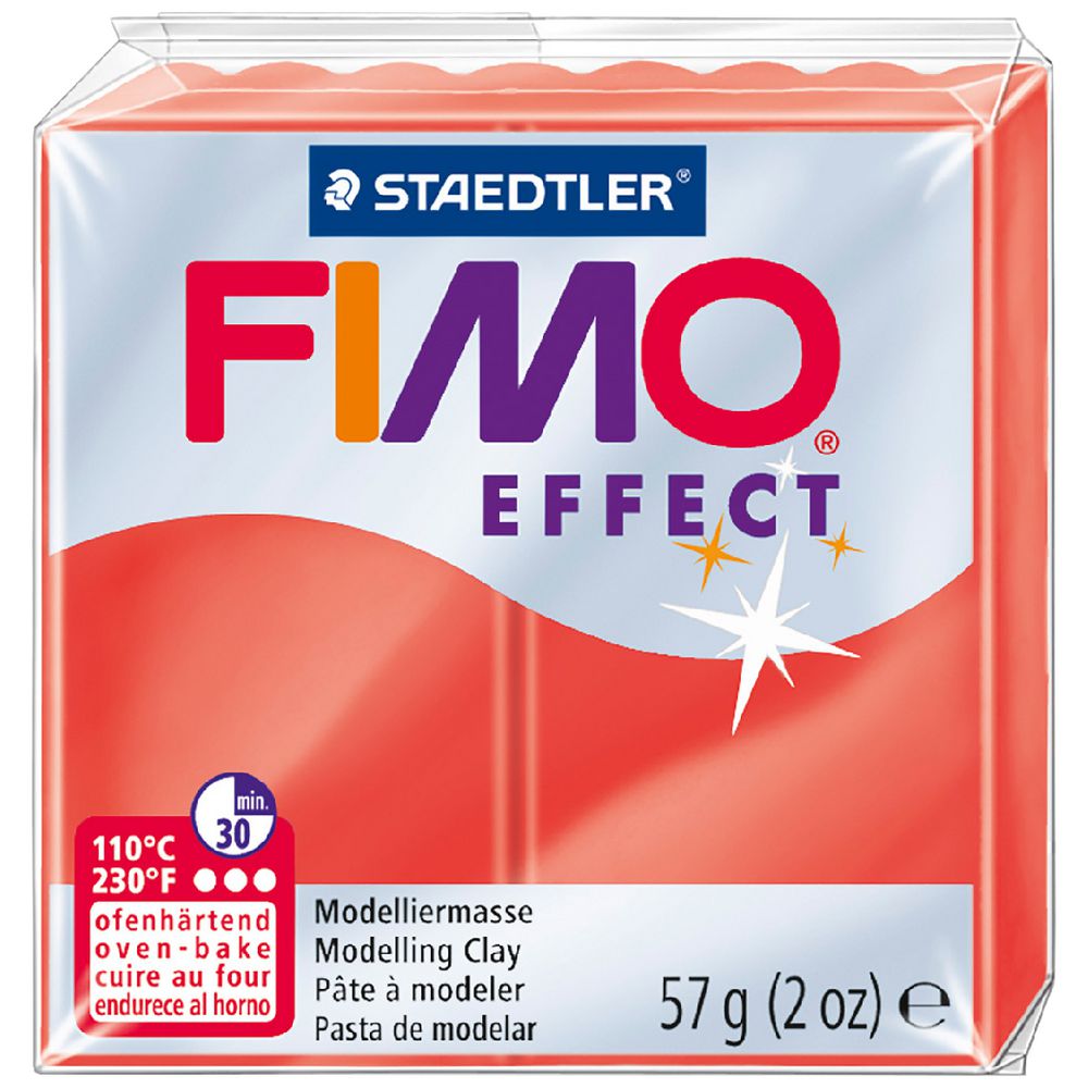 Staedtler FIMO Effect Modelling Clay Translucent Red 57g
