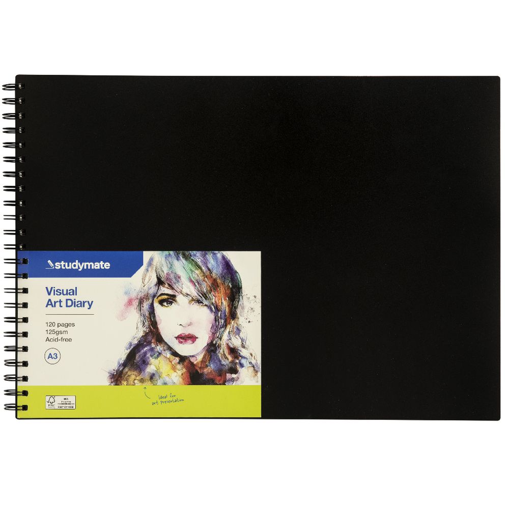 Studymate A3 Visual Art Diary FSC 120 Page