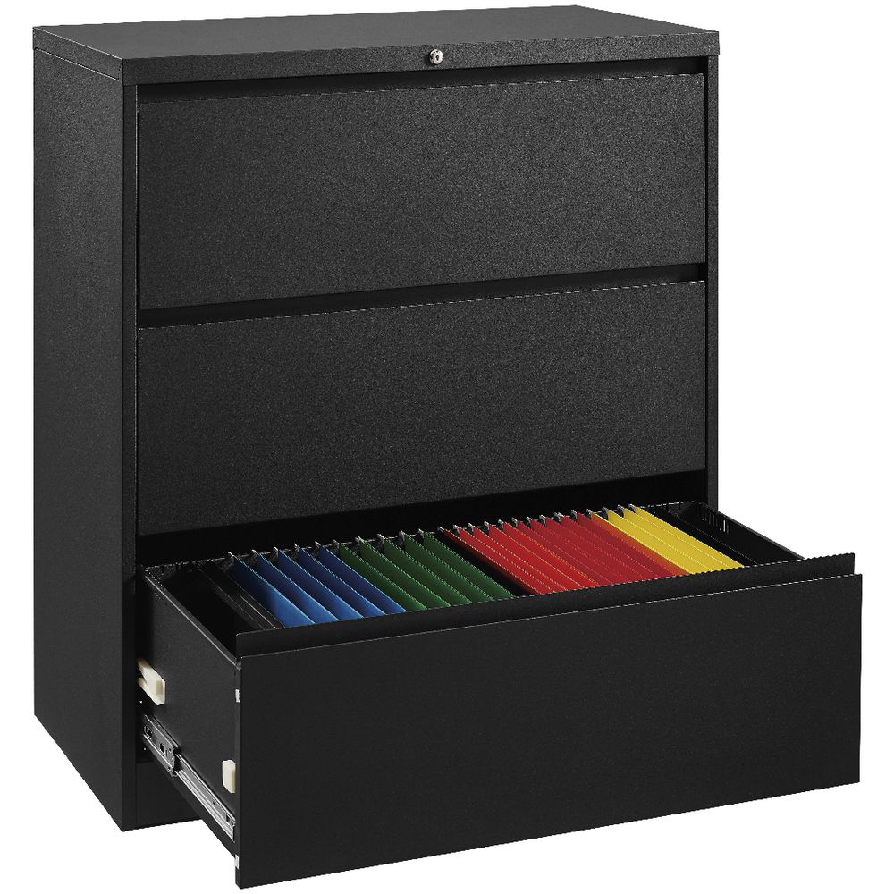 Matrix 3 Drawer Lateral Filing Black eBay