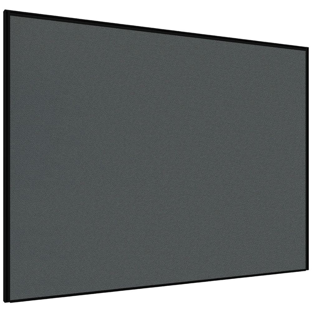 Stilford FSC Screen 1500X1250mm Black Frame Grey Fabric | Officeworks