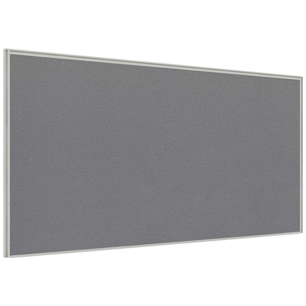 Stilford FSC Screen 1500X1250mm White Frame Grey Fabric | Officeworks