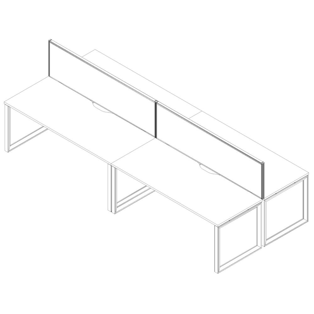 Stilford FSC Screen 1800X525mm White Frame Grey Fabric | Officeworks