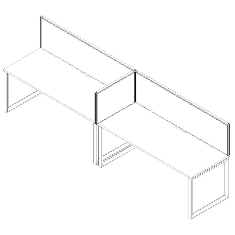 Stilford FSC Screen 1800X525mm White Frame Grey Fabric | Officeworks