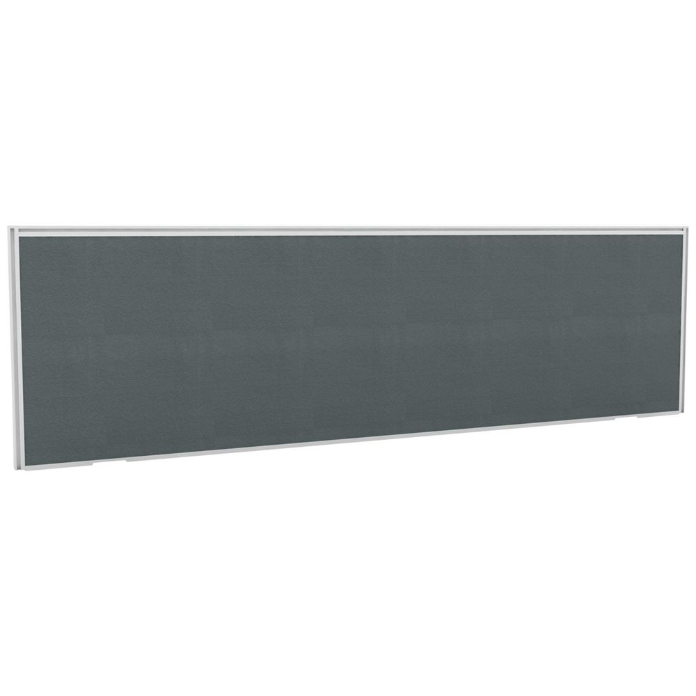 Stilford FSC Screen 1800X525mm White Frame Grey Fabric | Officeworks