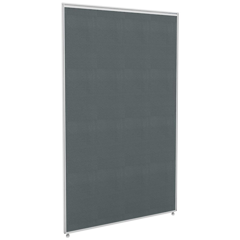 Stilford FSC Screen 750X1250mm White Frame Grey Fabric | Officeworks