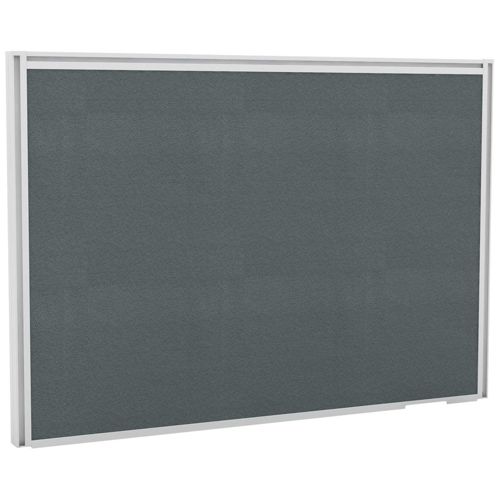 Stilford FSC Screen 750X525mm White Frame Grey Fabric | Officeworks