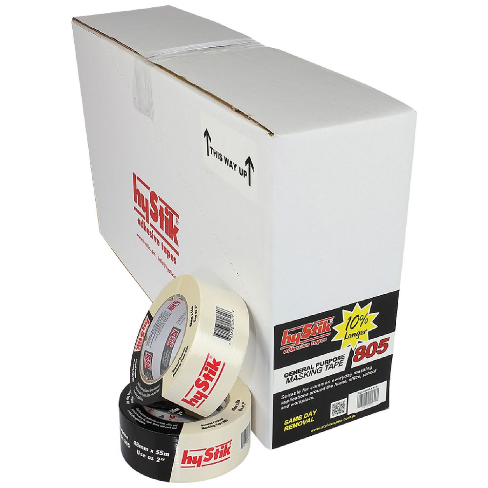 Hystik General Purpose Masking Tape 48mm x 55m Officeworks