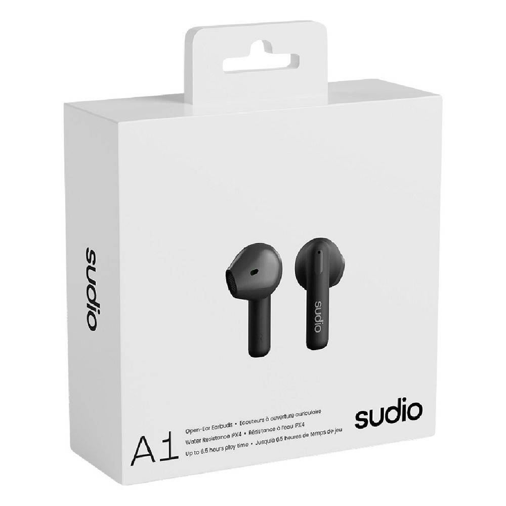 Headphones Shots X Buds Review Sudio A1 TWS Earbuds Midnight Black - Main Image