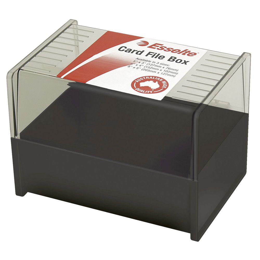 Esselte 102 x 152 mm System Card Box Black