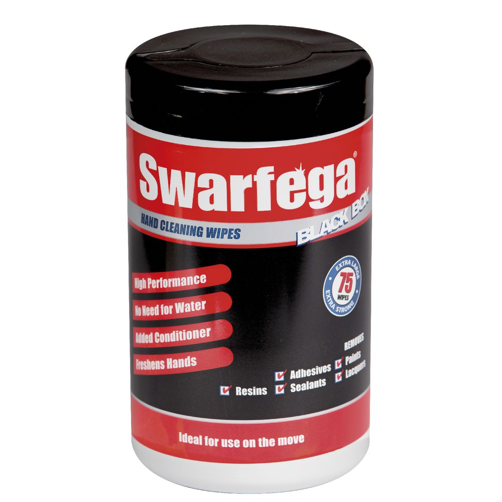 Swarfega Black Box Chemical Cleaning Wipes 75 Wipes
